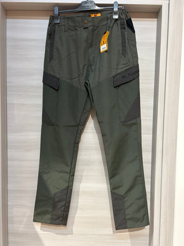 RS HUNTING- PANTALONE T-180 VERDE IN CANVAS CON PROTEZIONE